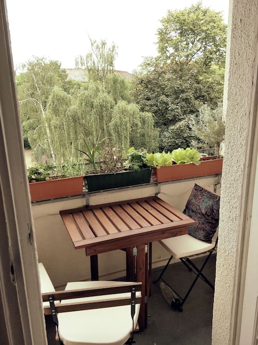 Our really nice balcony with you can also use :)