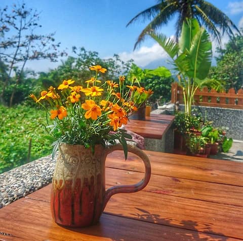 Ocean-facing holiday home/private large terrace/small courtyard/free parking/chartered building (2 p