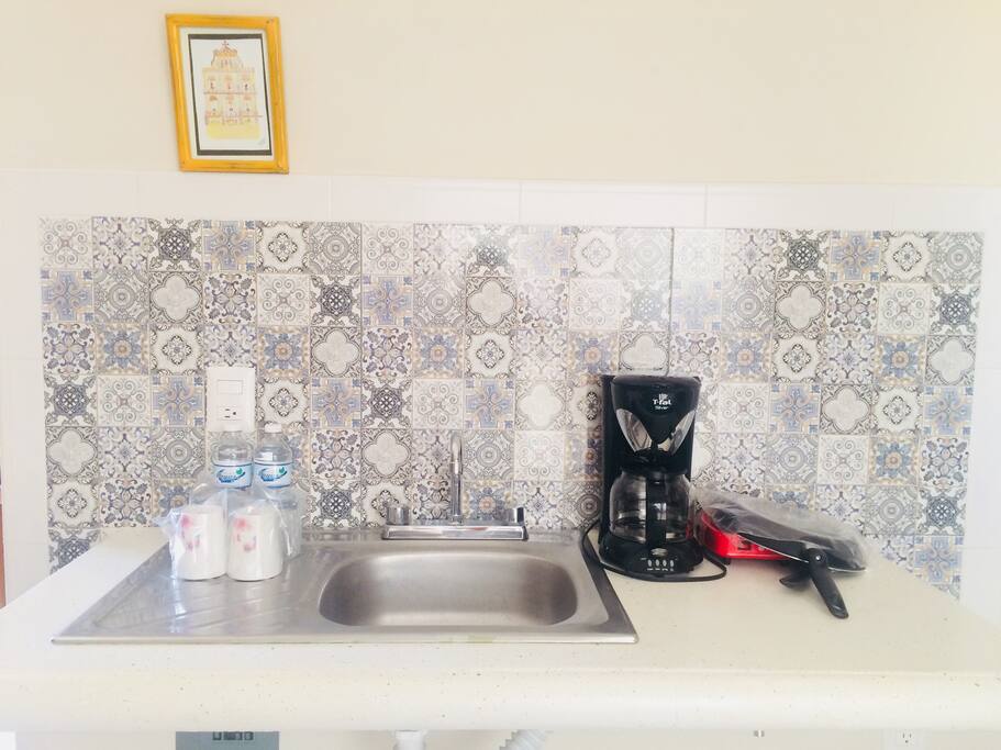 Area para Cocinar y refrigerador