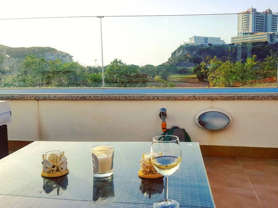 The terrace
