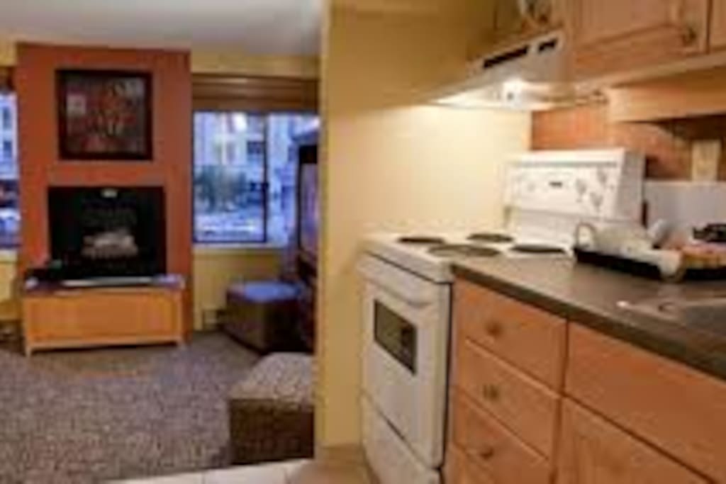 Kitchen and living room