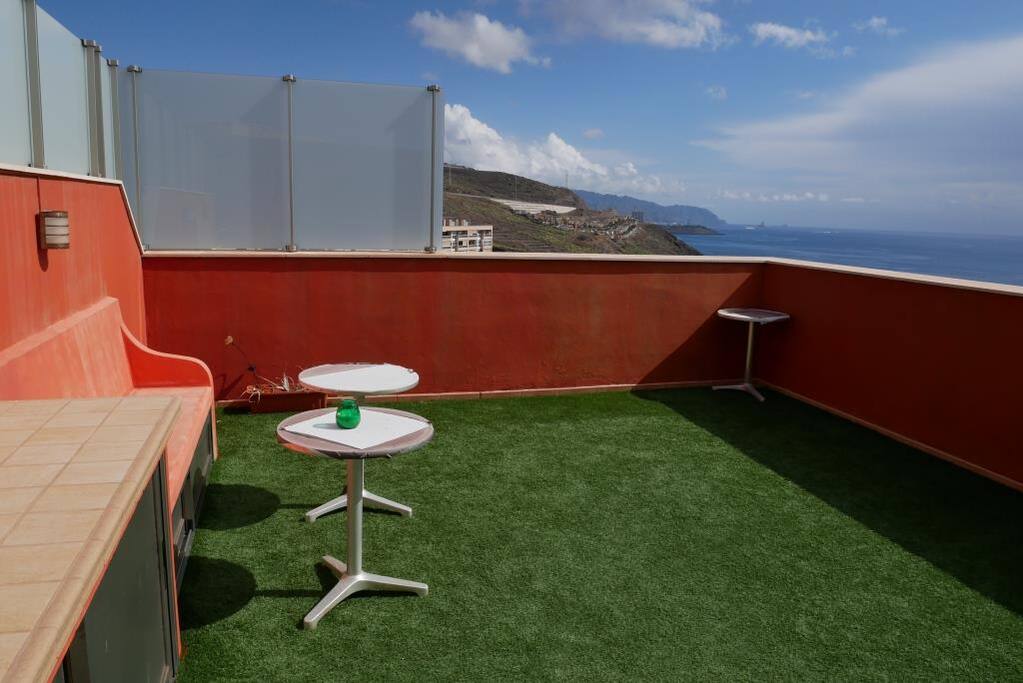 Die Dachterrasse mit Meerblick