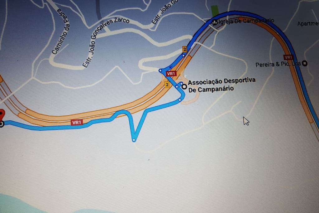 Map how to get Ocean wiew Campanario from motorway Exit .