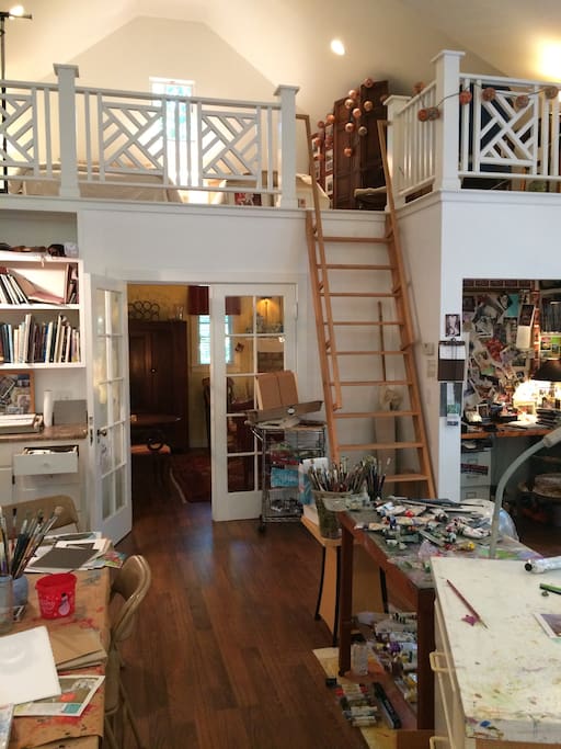Ladder to the loft.