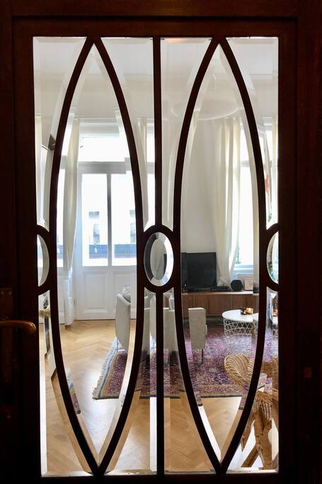 beautiful art nouveau glass door