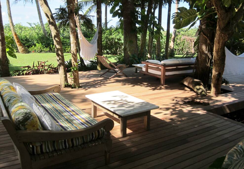 Sofas on the deck