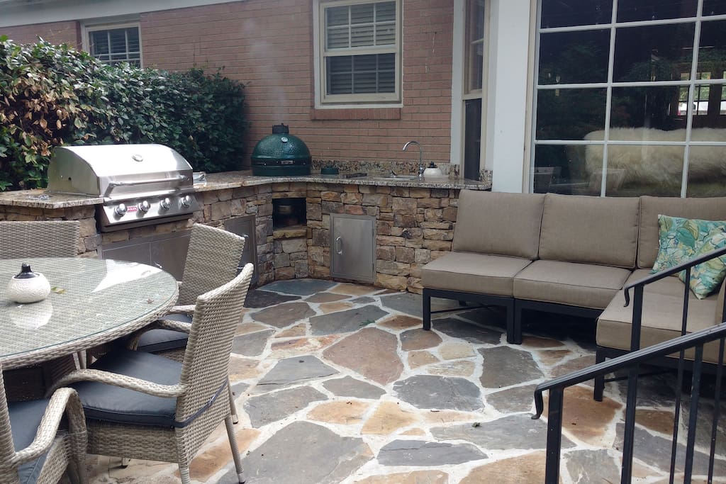 Outdoor kitchen just installed in the summer of 2017