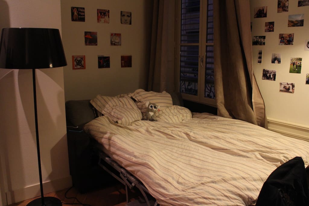 Bed pulled out