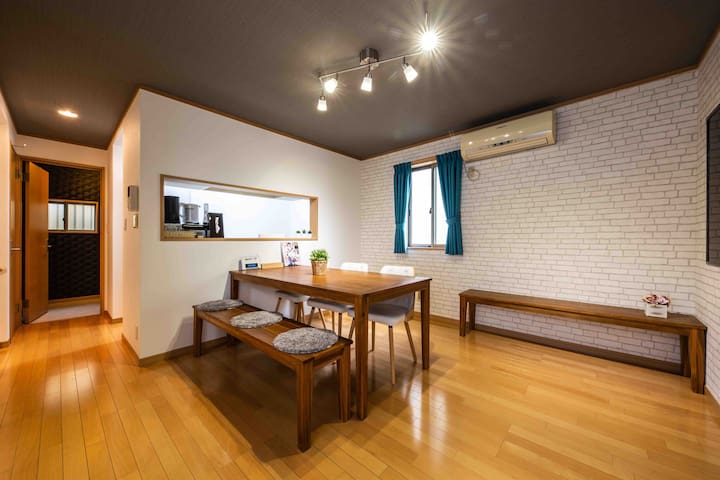 House/4BR/5beds/FREE WIFI/Quiet/8ppl/EN JP CN/