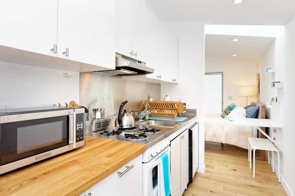 Modern galley kitchen.