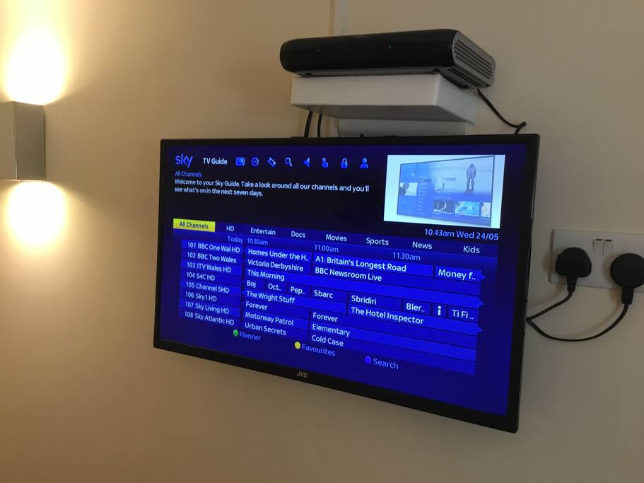 All the SKY free to view channels.