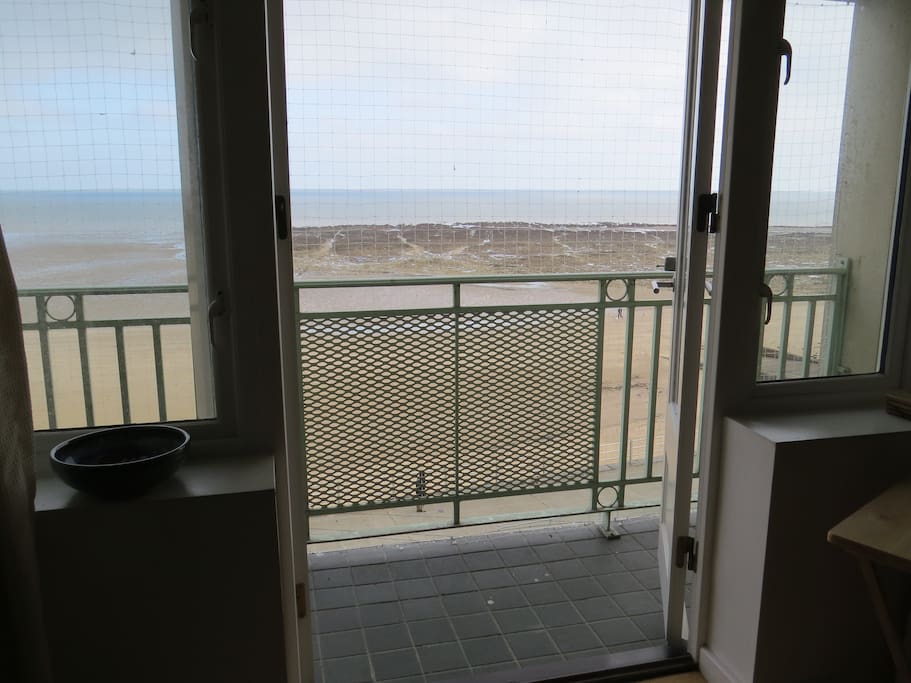Looking out from lounge across the beach.