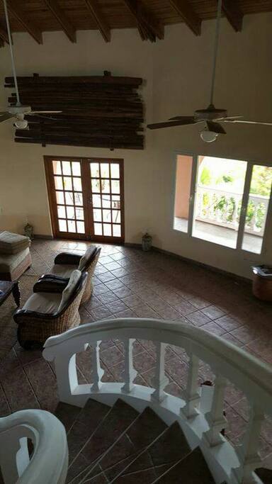 Stairs from second living room.
