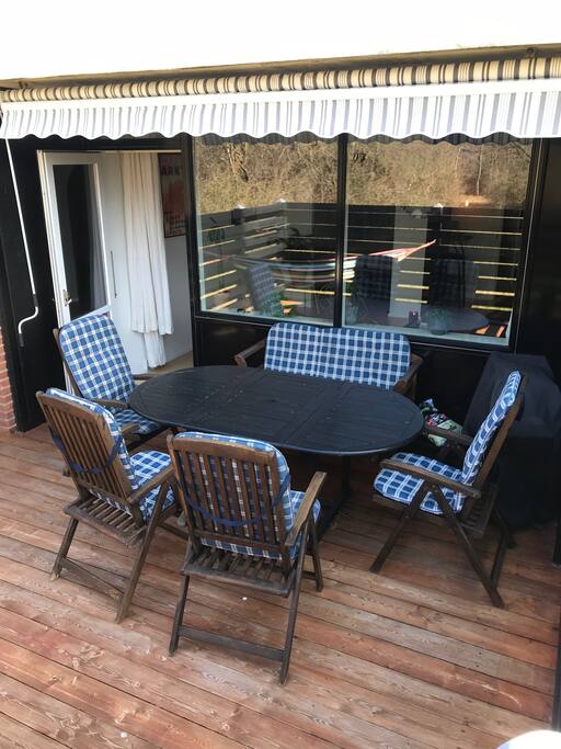 Privat terrasse.