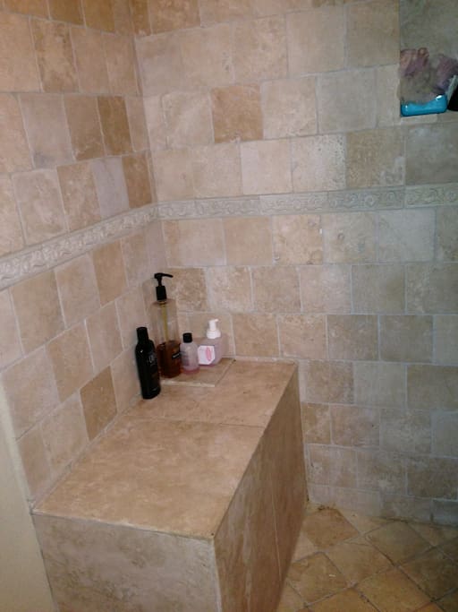 Shower with bench