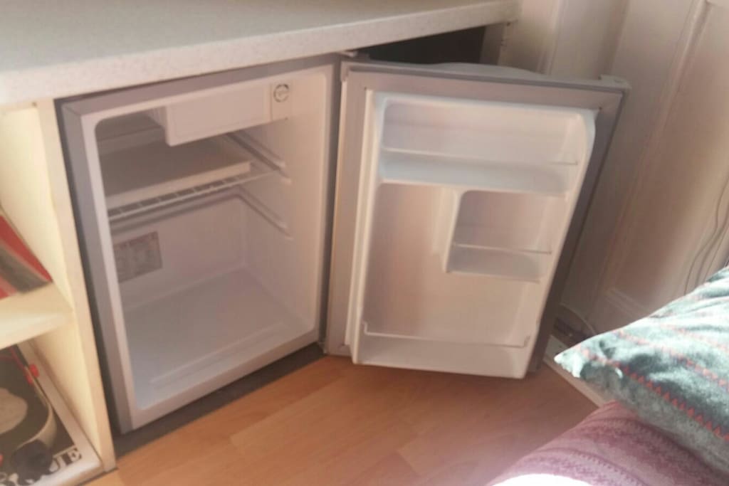 Guests can enjoy storing their food and drinks in their own fridge