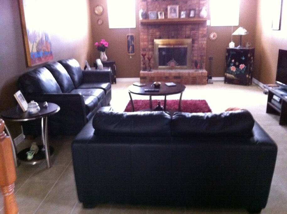 Feel free to relax in the family room.