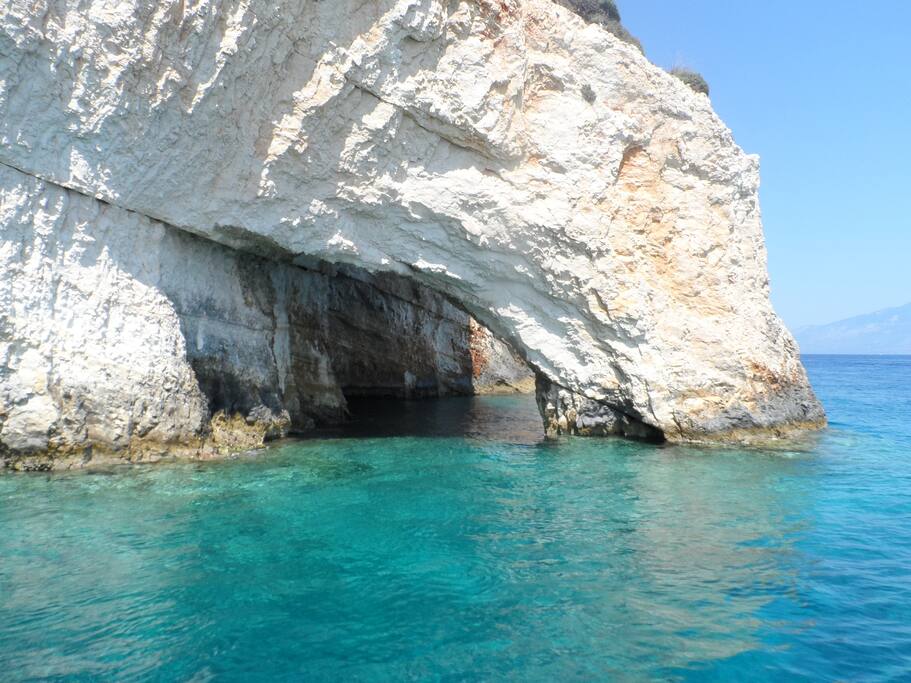 Do you want to visit this beautiful place?! You have the opportunity to visit the Blue Caves and Navagio Beach (The Shipwreck) by taking the boats from the Alikanas bay, which is 15 min. away from the house.