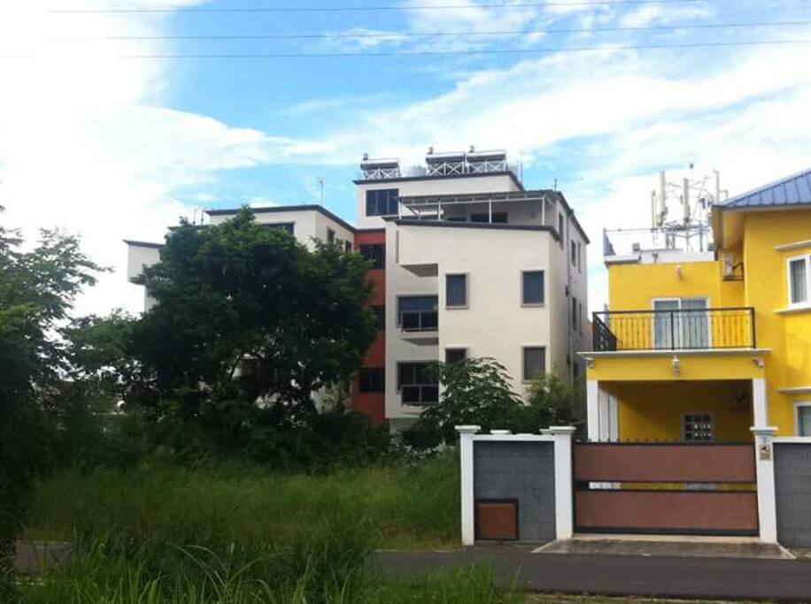 Top apartment with covered terrace