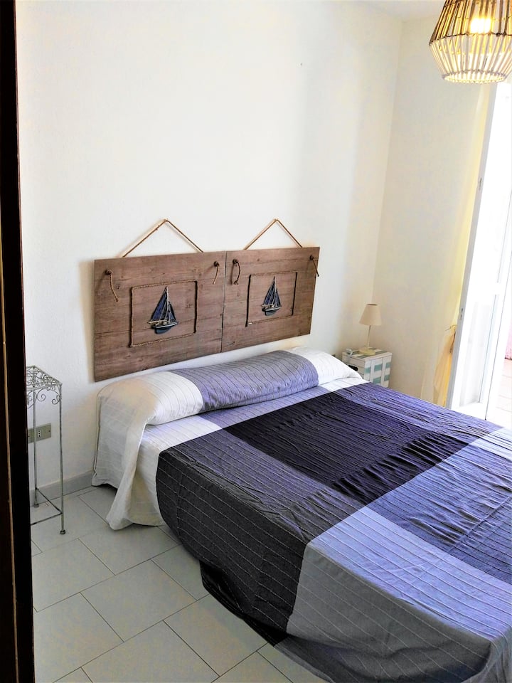 The double bedroom also overlooks the terrace.