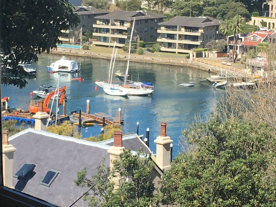 View from lounge room balcony of Sydney Harbour