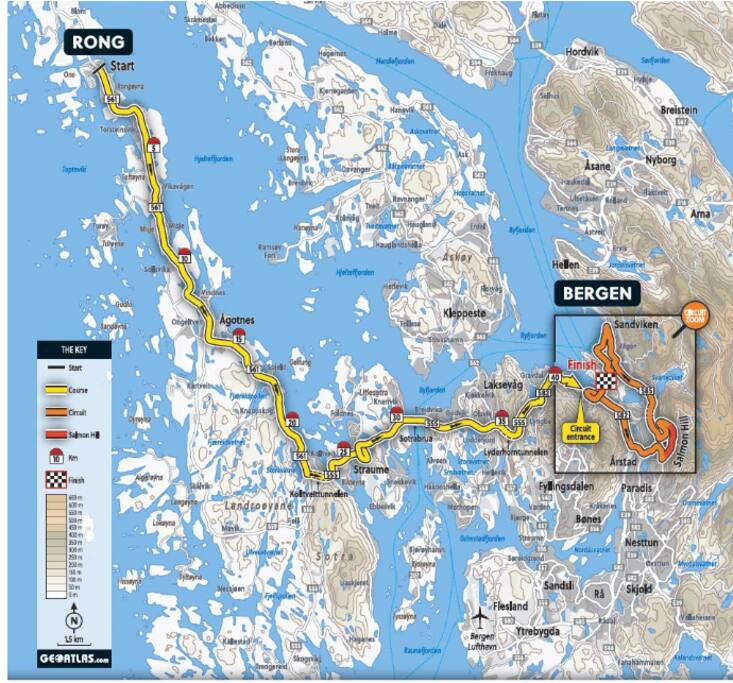 The upcoming UCI(International Cycling Union) World Championships in September will see Sotra hosting one of the courses with mapped out fan zones around Sartor Senter where cyclists will pass.