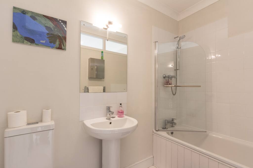 Bathroom on floor below.