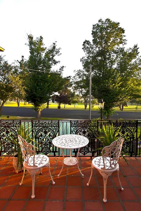 Front verandah overlooks the park, towards the Blue Mountains