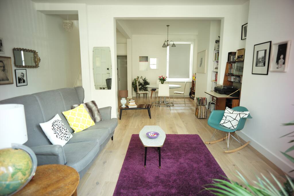 Living and dining room open space