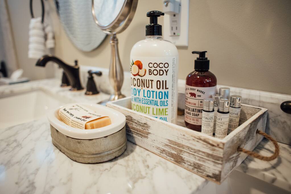 Each Bathroom ~Soaps and lotions provided