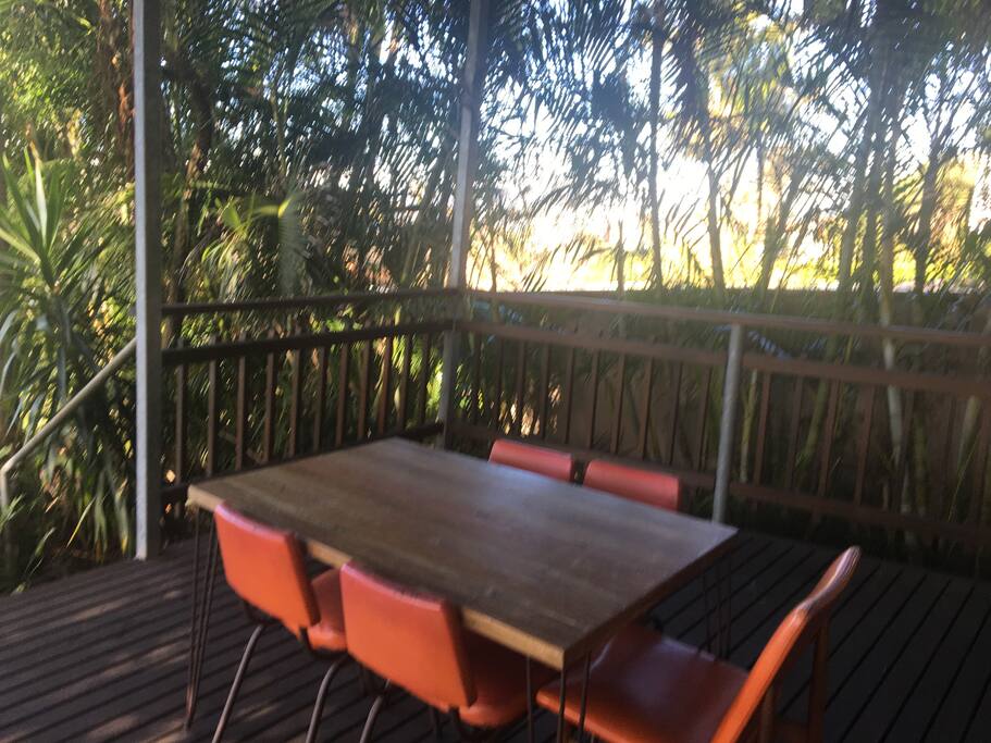 Downstairs covered deck