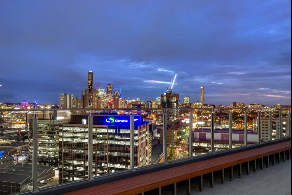 View of Brisbane City from Roof Top