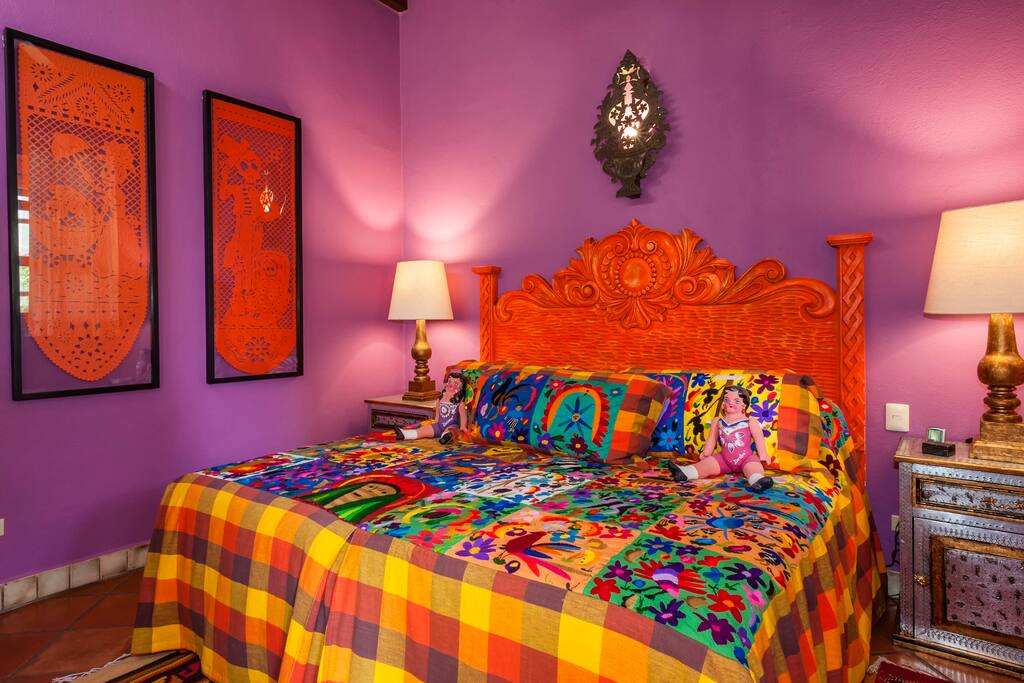 Your Bedroom - enjoy the colors of Mexico. Beds can be pulled apart