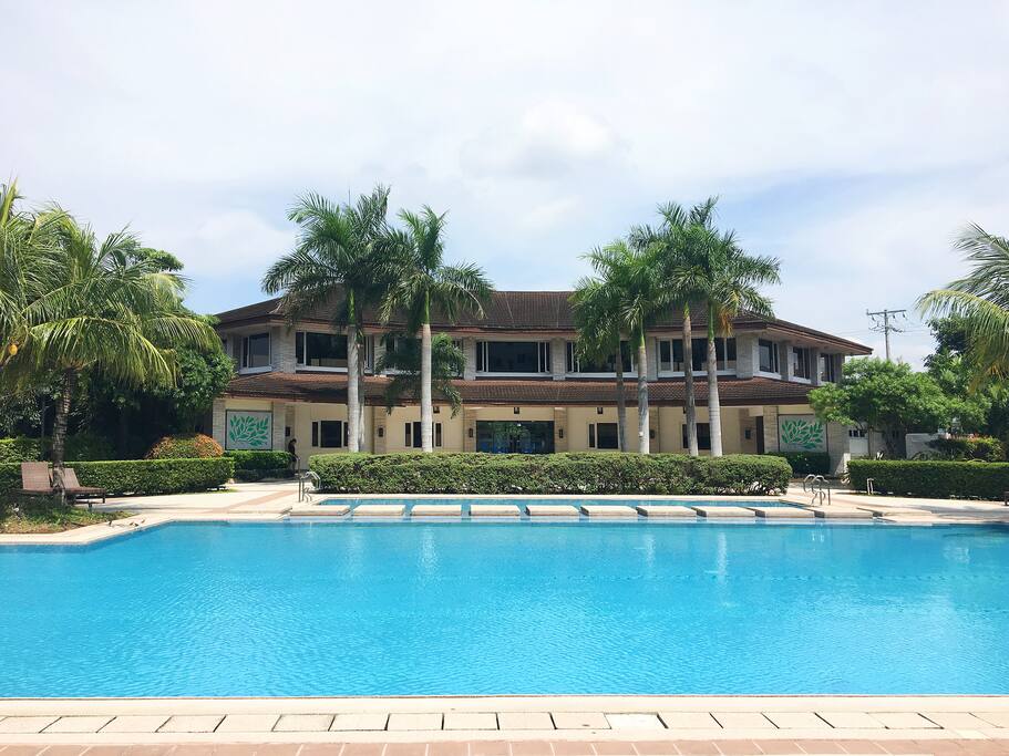 Clubhouse and one of the many pools