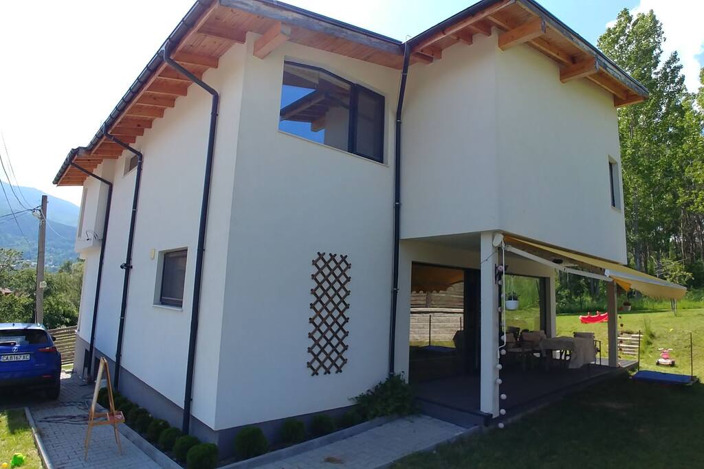 Porch and parking