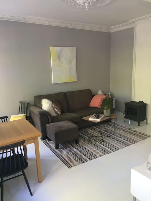 The living room and dining room. You are welcome to use the fire place on cold nights
