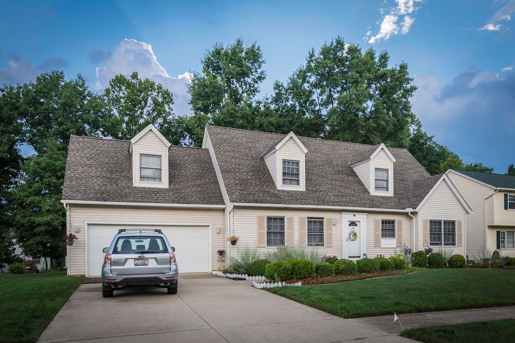 Welcome to my lovely place. It is a two stories house with an attached garage. Your room(s) will be upstairs