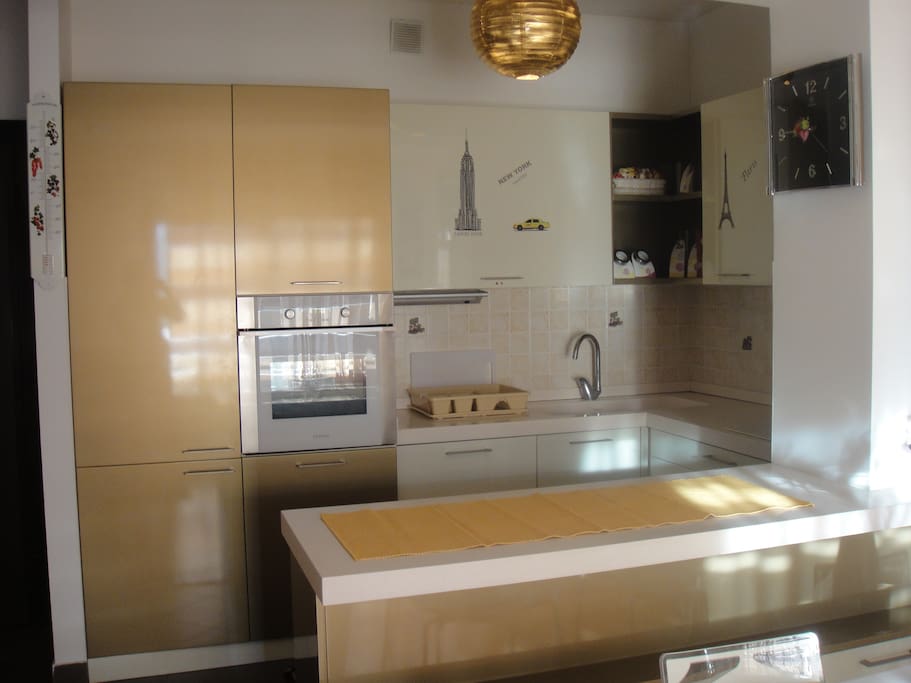 The kitchen is comfortable and equipped