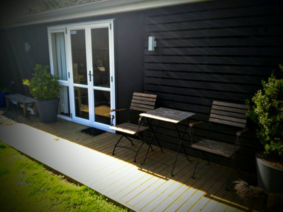 Outside deck area
