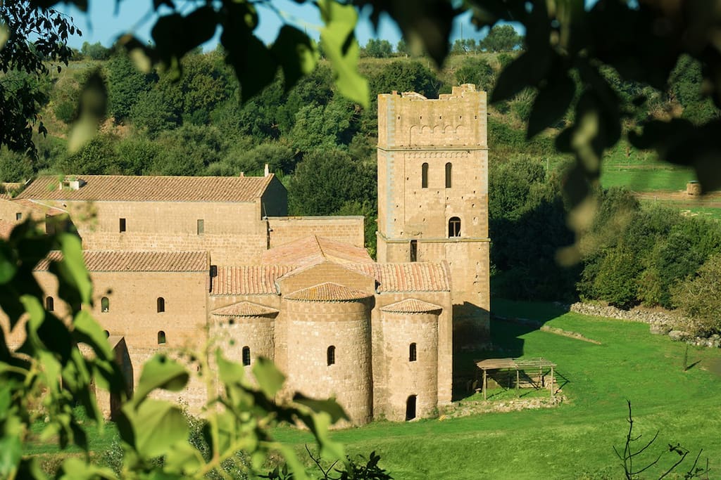 San Giusto Abbey { medieval Tower } - Castles for Rent in Tuscania (VT), Lazio, Italy
