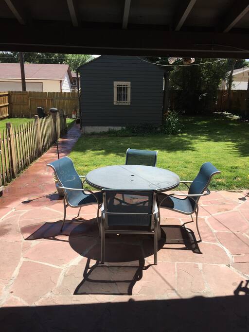 Flagstone walkway and more patio furniture
