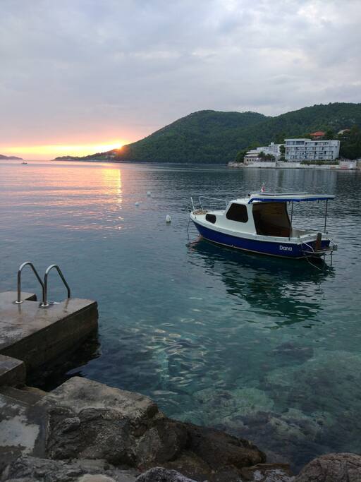 Coastal view with my boat
