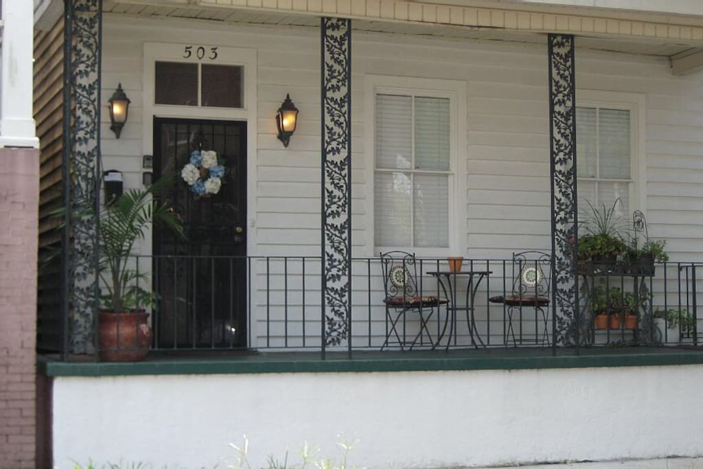 Front porch with seating