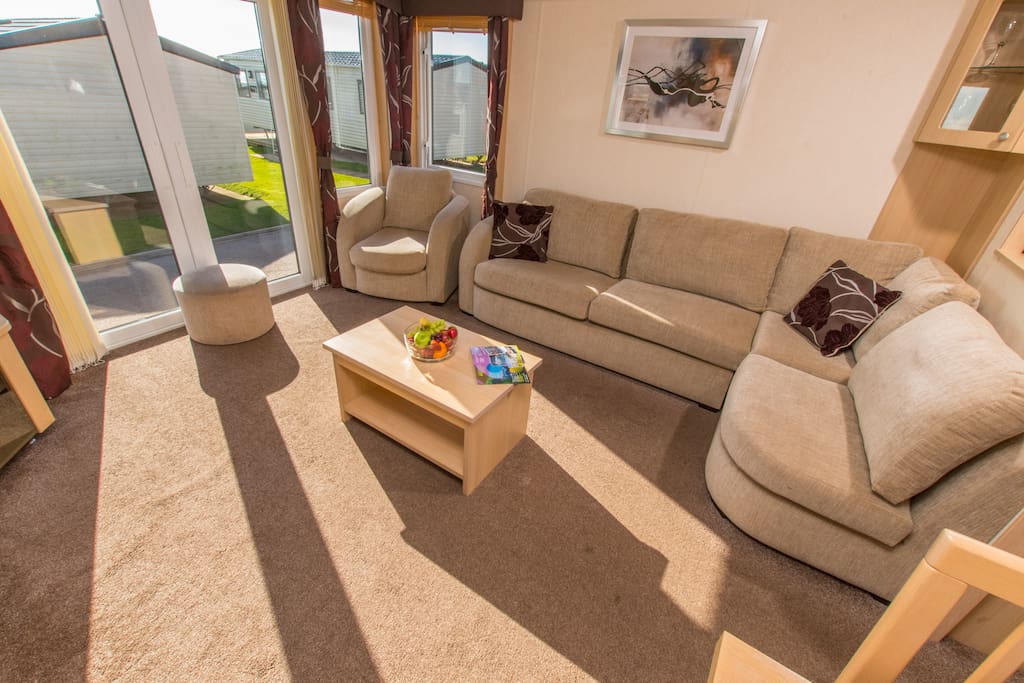 Typical caravan lounge