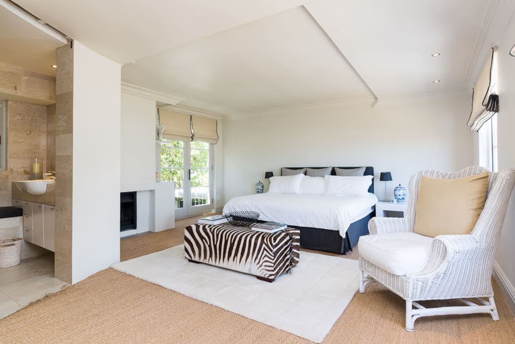 The master bedroom, with views of the Twelve Apostles and the ocean