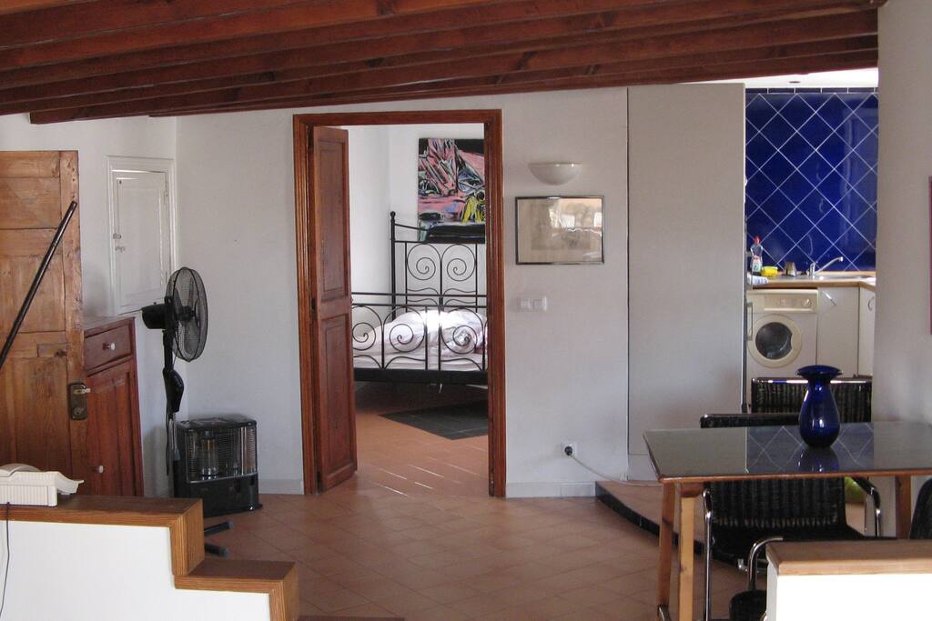 Blick ins Schlafzimmer