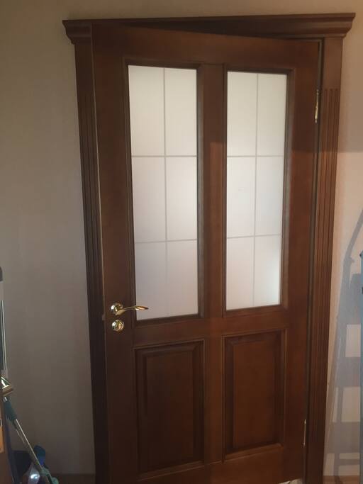 New expensive oak doors throughout the apartment
