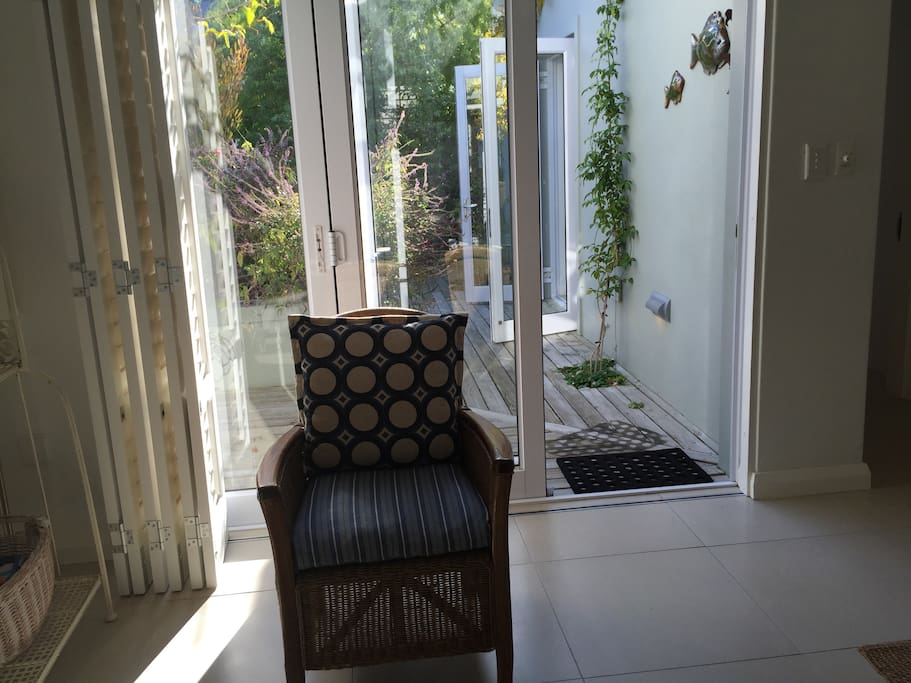 Doors to,garden from lounge