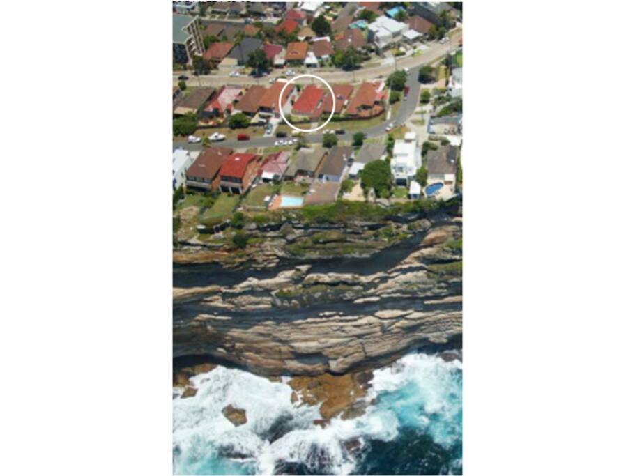 Aerial view of the house