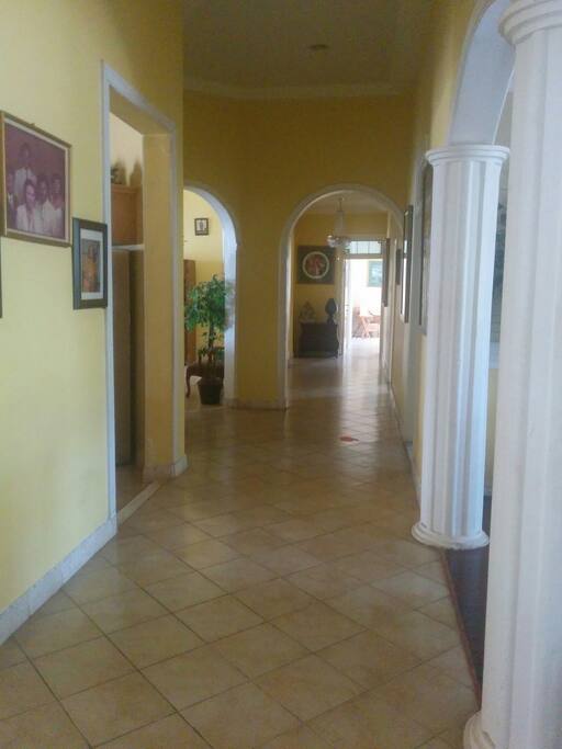 Long Hallway towards more guests rooms.
